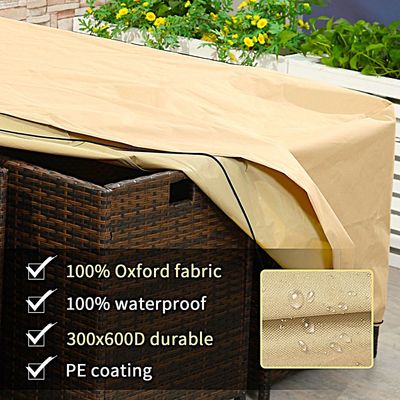 Protection Cover for Imperial 7-Seater Outdoor Sofa - L300 x W200 x H90cm - Beige