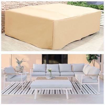 Protection Cover for Aston 7-Seater Corner Sofa Set - L285 x W210 x H80cm - Beige