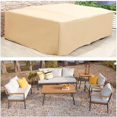 Protection Cover for Camila 7-Seater Steel Sofa Set - L300 x W220 x H85cm -Beige