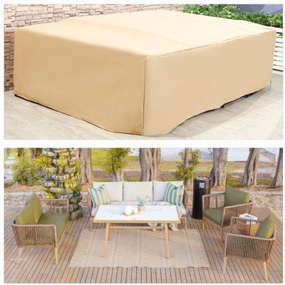 Protection Cover for Zoya 7-seater Sofa Set - L330 x W250 x H75cm - Beige