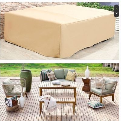 Protection Cover for Luna 5-Seater Wooden Sofa - L300 x W200 x H75cm - Beige