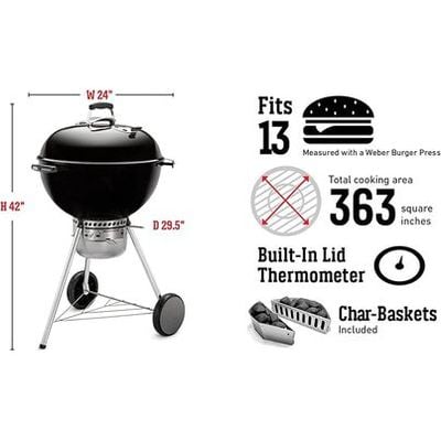 Weber Master Touch Charcoal Grill 22 inch Spring Ivory