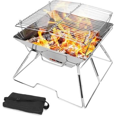 Flame On 2 in 1 Charcoal Grill & Fire Pit