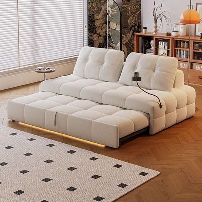 Convertible Folding Sofa Bed, Multi-Functional Armless Daybed, 2 Seater Sofa Bed.