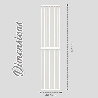 Baby Safe -  Gate Extension 40cm Tall Metal Safety Gate - White