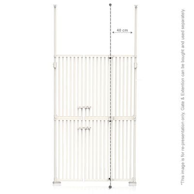 Baby Safe -  Gate Extension 40cm Tall Metal Safety Gate - White