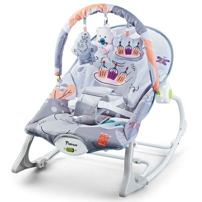 TEKNUM 3 In 1 Rocker / Baby Seat / Recliner with Soothing Music - Party Grey 