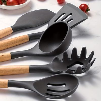 19 Pieces Kitchen Knife & Utensils Set Grey