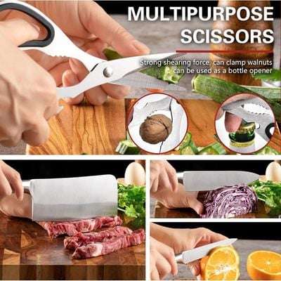 9 Pieces Kitchen Knife Set with Spinning Block