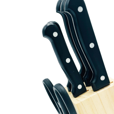 7 Pieces Kitchen Knife Set with Wooden Stand