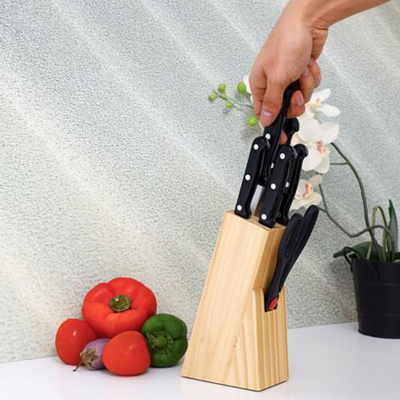 7 Pieces Kitchen Knife Set with Wooden Stand