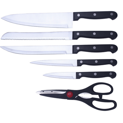 7 Pieces Kitchen Knife Set with Wooden Stand