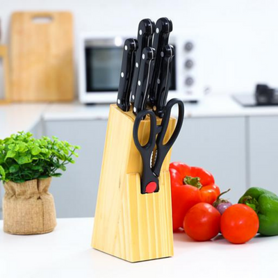 7 Pieces Kitchen Knife Set with Wooden Stand