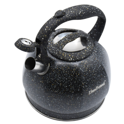 Dotted Matte Whistling Tea Kettle Black - 3 Liters