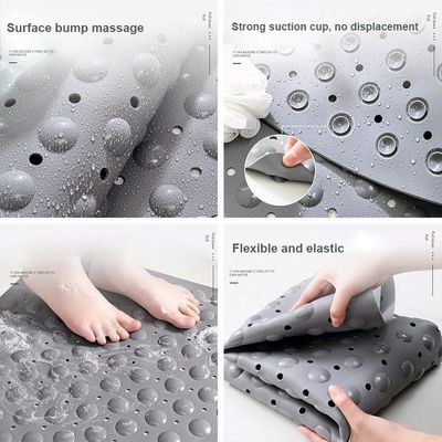 Non-Slip Rubber Shower Mat, Quick-Dry, Thick, Waterproof Mat for Bathroom, Bedroom, Doorway & Living Room, Modern, Simple Design 54 x 54cm