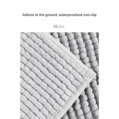 Soft Microfiber Bath Mat, Quick-Dry, Absorbent Chenille with Rubber Backin, Machine Washable Bathroom Mat