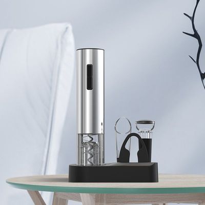 Electric Wine Opener Set Silver