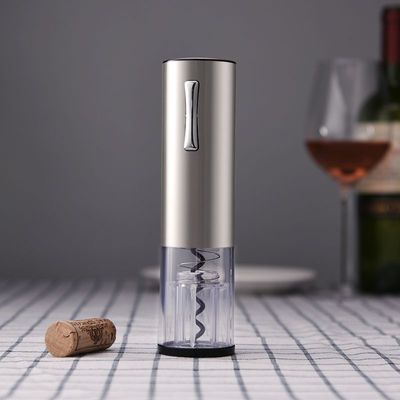 Electric Wine Opener Transparent Set Silver