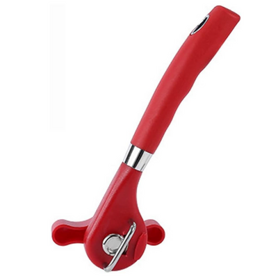 Manual Curved Can Opener Red