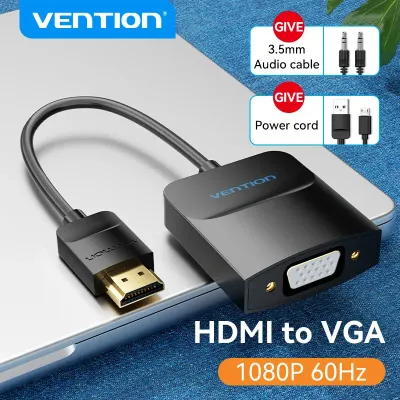 VENTION HDMI to VGA Converter with Female Audio Port and Power Supply 0.15M BlackModel # A42161