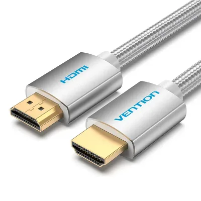 VENTION Cotton Braided HDMI Cable 0.75M Silvery Metal TypeModel # AABIE