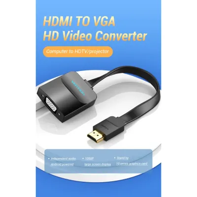 VENTION Flat HDMI to VGA Converter 0.15M BlackModel # ACIBB