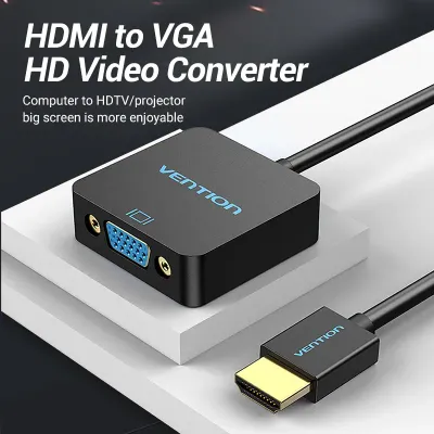 VENTION HDMI to VGA Converter with Female Micro USB and Audio Port  0.15M BlackModel # ACRBB