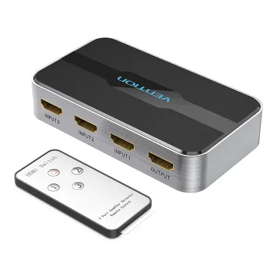 VENTION 3 in 1 out HDMI 2.0 Switcher Grey Aluminium Alloy TypeModel # AFOH0