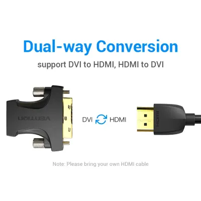 VENTION HDMI Female to DVI (24+1) Male Adapter BlackModel # AILB0