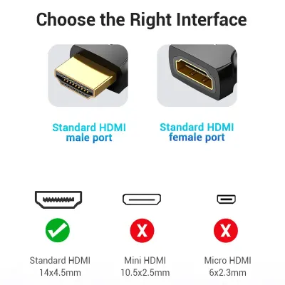 VENTION HDMI Male to Female Adapter Black 2 PackModel # AIMB0-2