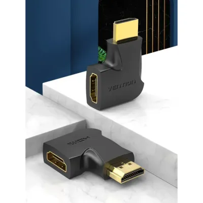 VENTION HDMI 90 Degree Male to Female Vertical Flat Adapter Black 2 PackModel # AIPB0-2