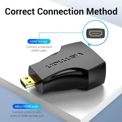 VENTION Micro HDMI Male to HDMI Female Adapter BlackModel # AITB0