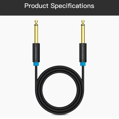 VENTION 6.5mm Male to Male Audio Cable 0.5M BlackModel # BAABD