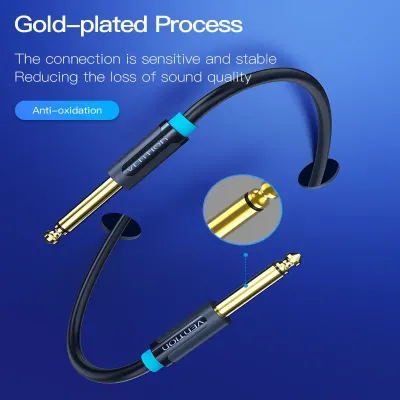 VENTION 6.5mm Male to Male Audio Cable 2M BlackModel # BAABH