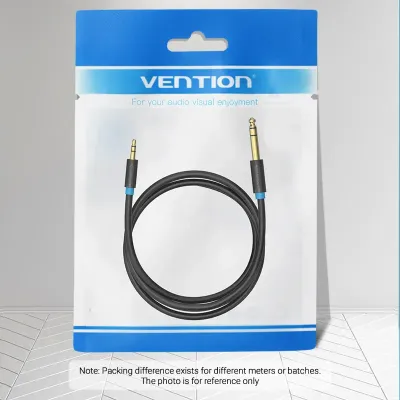 VENTION 6.5mm Male to 3.5mm Male Audio Cable 0.5M BlackModel # BABBD