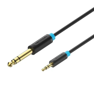 VENTION 6.5mm Male to 3.5mm Male Audio Cable 0.5M BlackModel # BABBD