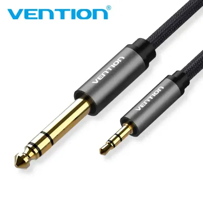 VENTION Nylon Braided 3.5mm Male to 6.5mm Male Audio Cable 1.5M GrayModel # BAIHG