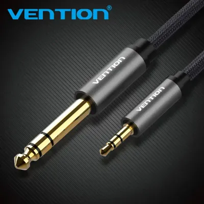 VENTION Nylon Braided 3.5mm Male to 6.5mm Male Audio Cable 1.5M GrayModel # BAIHG