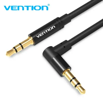 VENTION 3.5mm Male to 90° Male Audio Cable 0.5M Black Metal TypeModel # BAKBD-T