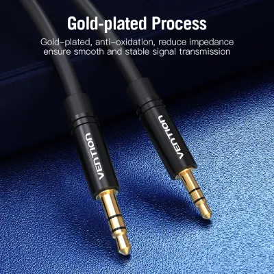 VENTION 3.5mm Male to 2.5mm Male Audio Cable 0.5M Black Metal TypeModel # BALBD