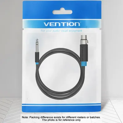 VENTION 6.5mm Male to XLR Female Audio Cable 10M BlackModel # BBEBL