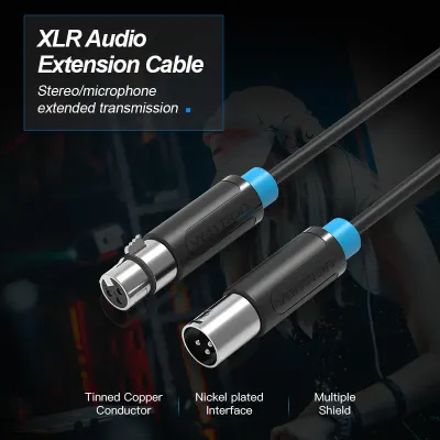 VENTION XLR Audio Extension Cable 2M BlackModel # BBFBH