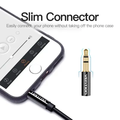 VENTION 3.5mm Male to 2*3.5mm Female Stereo Splitter Cable 0.3M Black ABS TypeModel # BBSBY