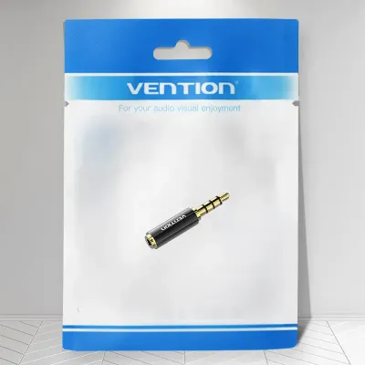 VENTION 3.5mm Male to 2.5mm Female Audio Adapter Black Metal TypeModel # BFBB0