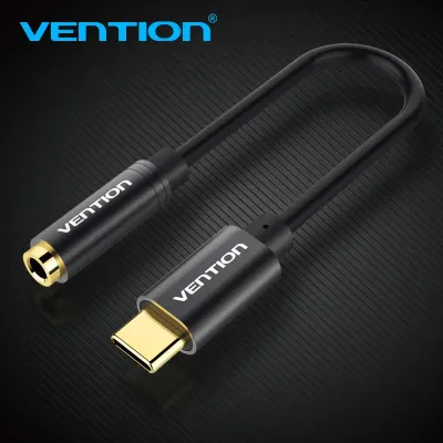 VENTION Type-C to 3.5mm Female Audio Cable 0.1M Black Metal TypeModel # BGCBA