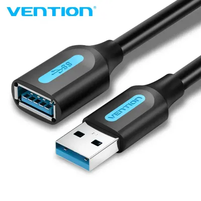 VENTION USB 3.0 A Male to A Female Extension Cable  0.5M Black PVC TypeModel # CBHBD