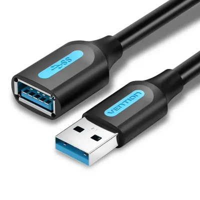 VENTION USB 3.0 A Male to A Female Extension Cable 1M Black PVC TypeModel # CBHBF