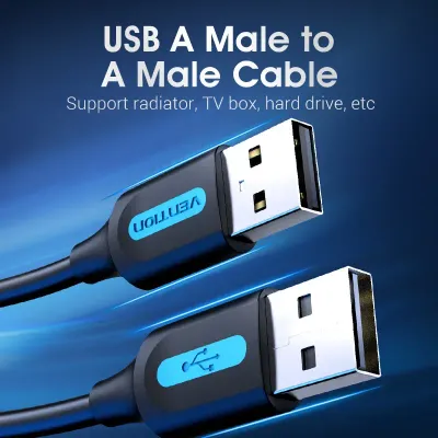 VENTION USB 2.0 A Male to A Female Extension Cable  0.5M Black PVC TypeModel # CBIBD