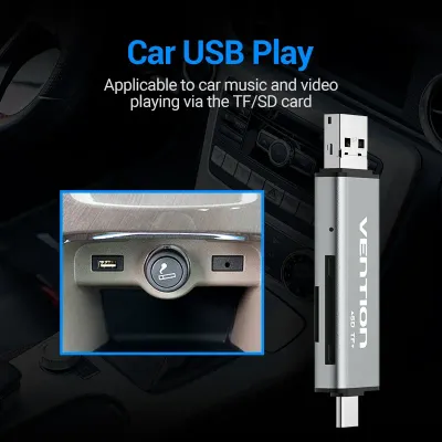 VENTION USB2.0 Multi-function Card Reader GrayModel # CCJH0