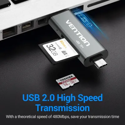 VENTION USB2.0 Multi-function Card Reader GrayModel # CCJH0